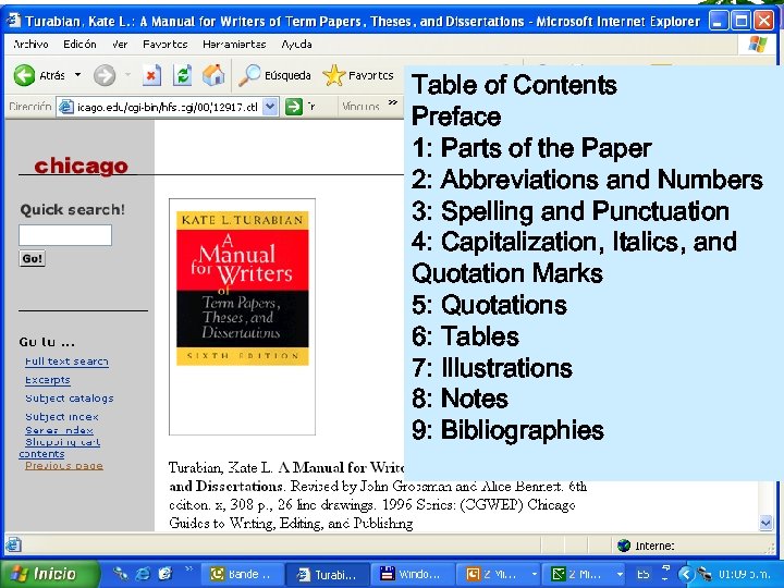 Table of Contents Preface 1: Parts of the Paper 2: Abbreviations and Numbers 3: