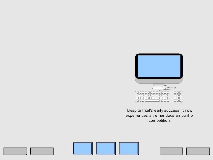 Despite Intel’s early success, it now experiences a tremendous amount of competition. 
