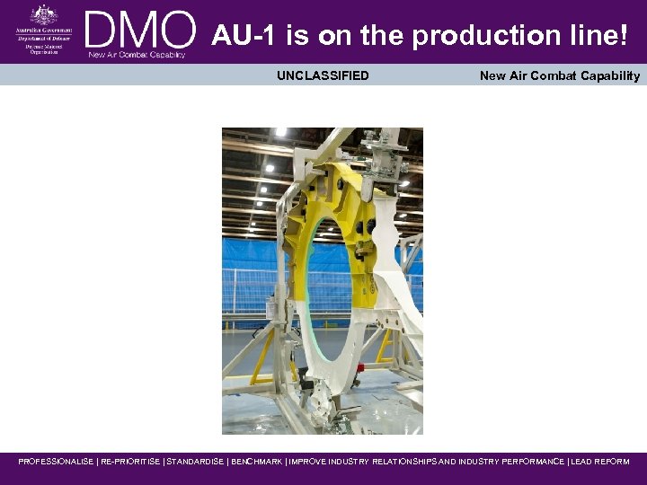 AU-1 is on the production line! UNCLASSIFIED New Air Combat Capability PROFESSIONALISE | RE-PRIORITISE