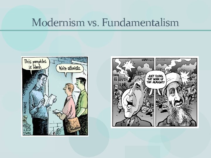 Modernism vs. Fundamentalism 