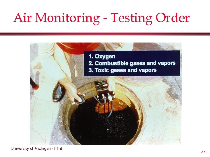Air Monitoring - Testing Order University of Michigan - Flint 44 