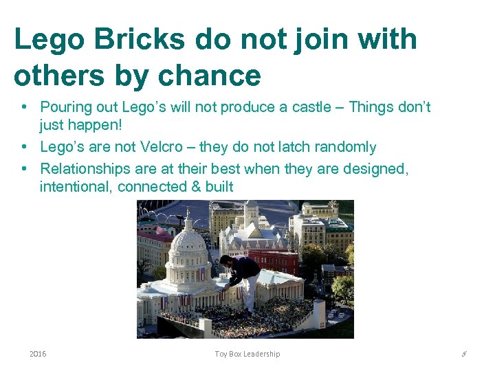 Lego Bricks do not join with others by chance • Pouring out Lego’s will