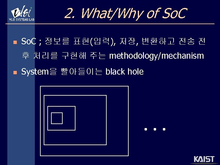 2. What/Why of So. C n So. C ; 정보를 표현(입력), 저장, 변환하고 전송