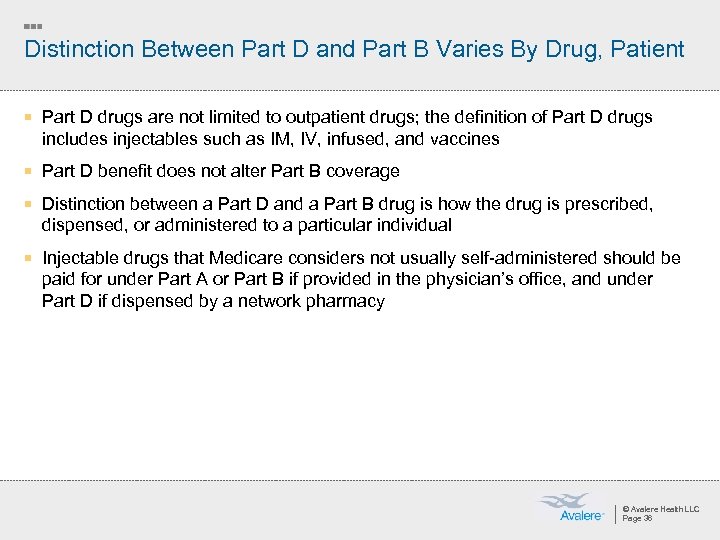 Distinction Between Part D and Part B Varies By Drug, Patient ¡ Part D