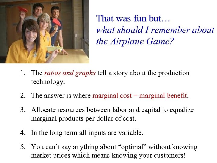 That was fun but… what should I remember about the Airplane Game? 1. The