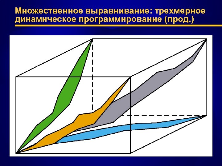 Множественное выравнивание: трехмерное динамическое программирование (прод. ) 