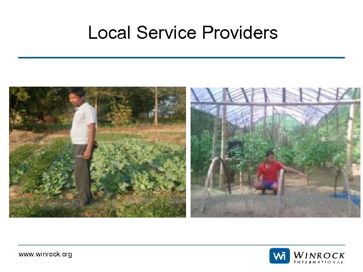 Local Service Providers www. winrock. org 