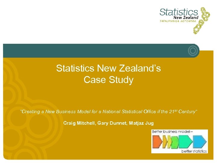 Statistics New Zealand’s Case Study ”Creating a New Business Model for a National Statistical