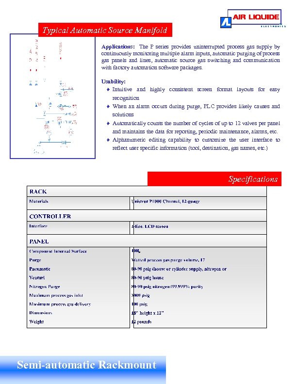 Typical Automatic Source Manifold TM E L E C T R O N I