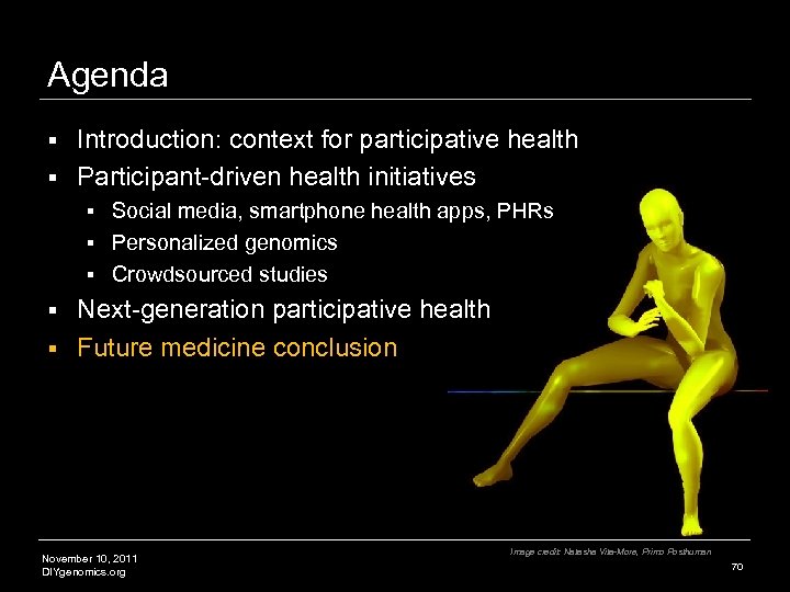 Agenda Introduction: context for participative health § Participant-driven health initiatives § Social media, smartphone