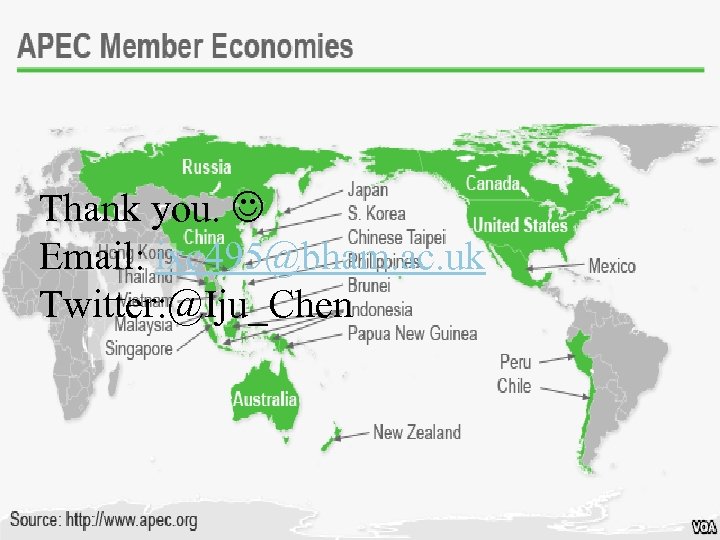 Thank you. Email: ixc 495@bham. ac. uk Twitter: @Iju_Chen 