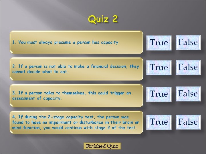 Finished Quiz 
