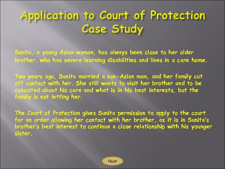 Sunita, a young Asian woman, has always been close to her older brother, who