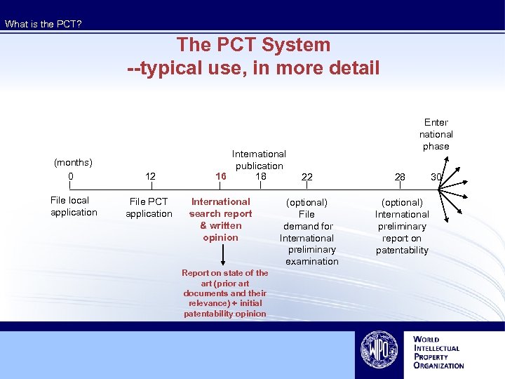 What is the PCT? The PCT System --typical use, in more detail (months) 0