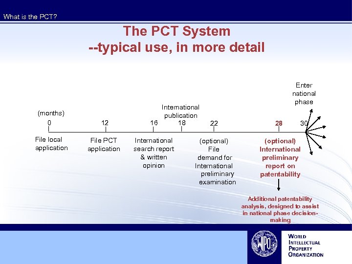 What is the PCT? The PCT System --typical use, in more detail (months) 0