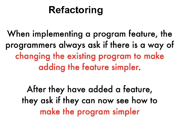 Refactoring 