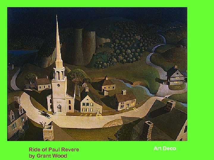 Ride of Paul Revere by Grant Wood Art Deco 