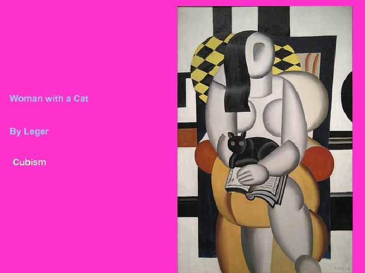 Woman with a Cat By Leger Cubism 