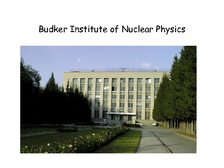 Budker Institute of Nuclear Physics 