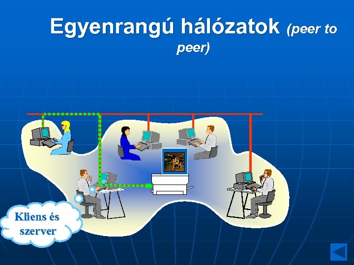 Egyenrangú hálózatok (peer to peer) Kliens és szerver 