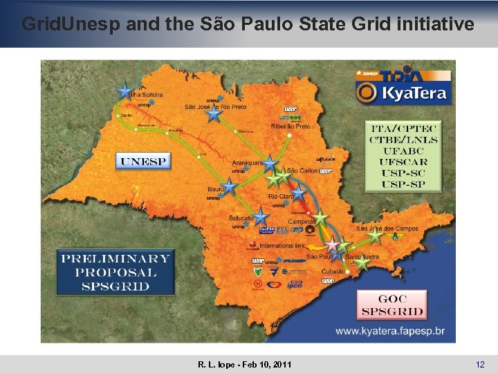 Grid. Unesp and the São Paulo State Grid initiative www. eu-eela. eu R. L.