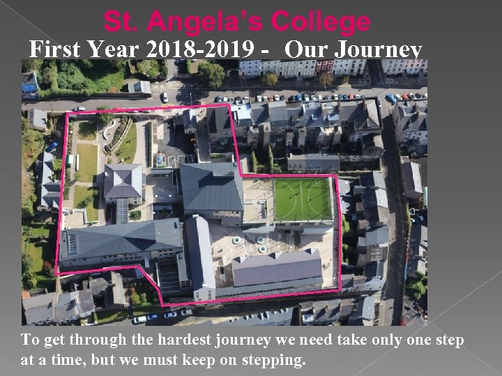 St. Angela’s College First Year 2018 -2019 - Our Journey To get through the