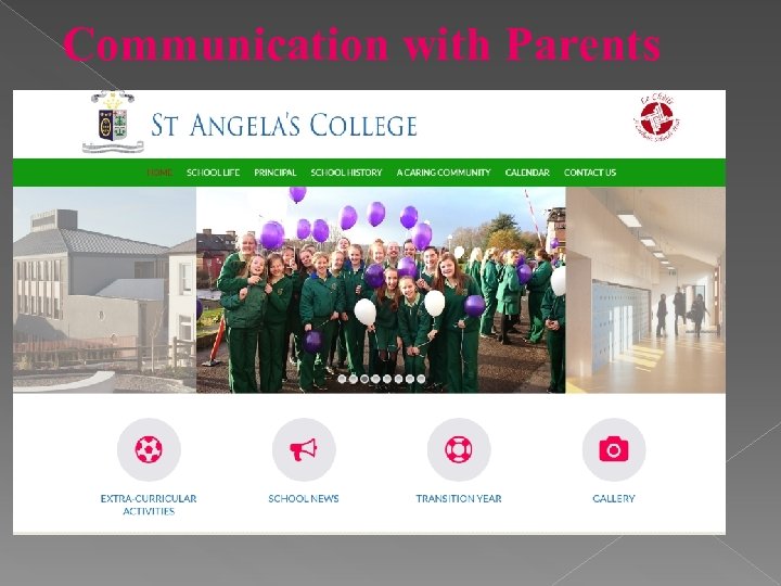 Communication with Parents • Web text service • Letters home to parents • Way