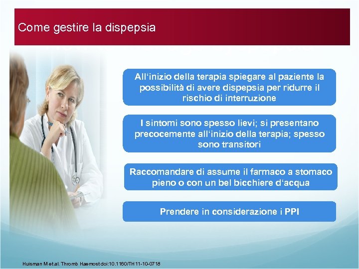 Come gestire la dispepsia How to manage dyspepsia All‘inizio della terapia spiegare al paziente