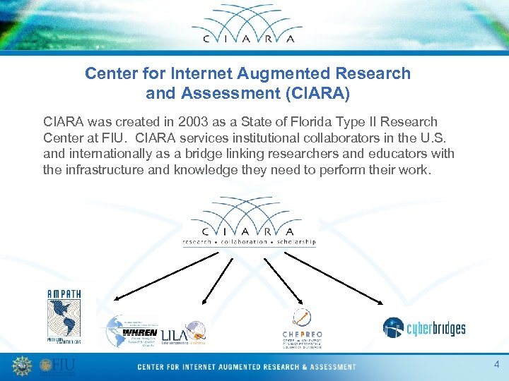 Center for Internet Augmented Research and Assessment (CIARA) CIARA was created in 2003 as