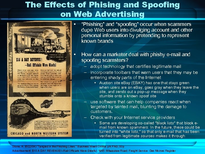 The Effects of Phising and Spoofing on Web Advertising • “Phishing” and “spoofing” occur