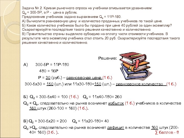 Предложение описывается уравнением. Кривая рыночного спроса на учебники описывается уравнением QD 300-5p. Спрос описывается уравнением. Кривая спроса на учебники. Задачи на рыночный спрос с решением.