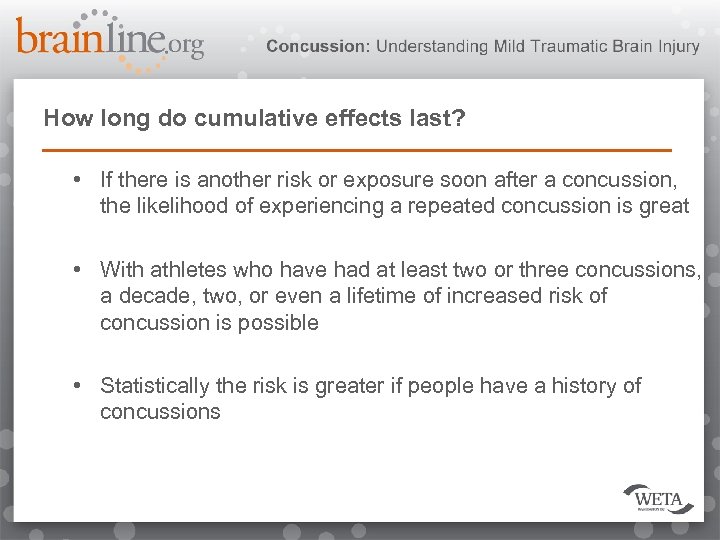 How long do cumulative effects last? • If there is another risk or exposure