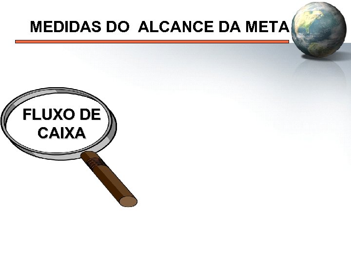 MEDIDAS DO ALCANCE DA META FLUXO DE CAIXA 
