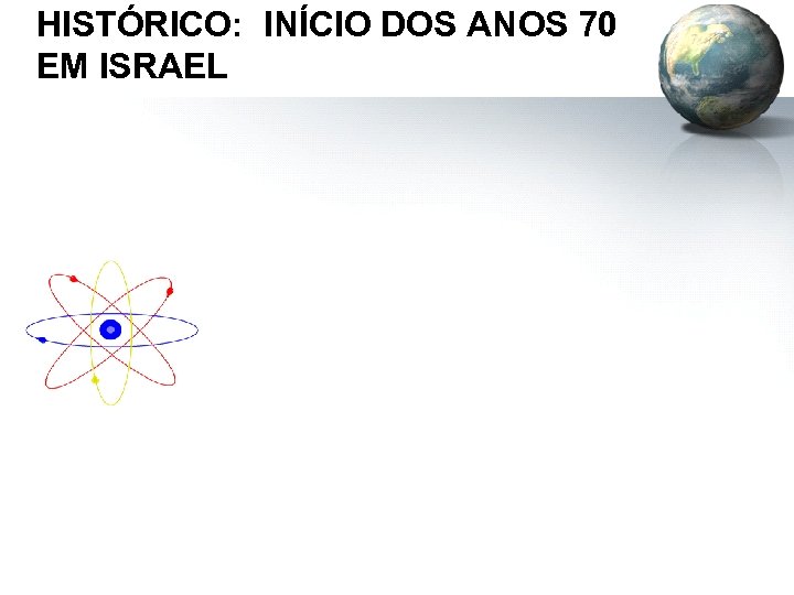HISTÓRICO: INÍCIO DOS ANOS 70 EM ISRAEL 
