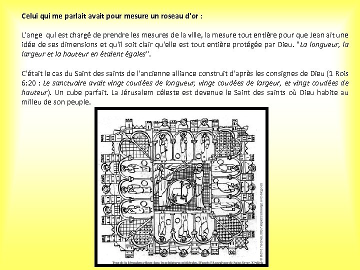 Celui qui me parlait avait pour mesure un roseau d'or : L'ange qui est