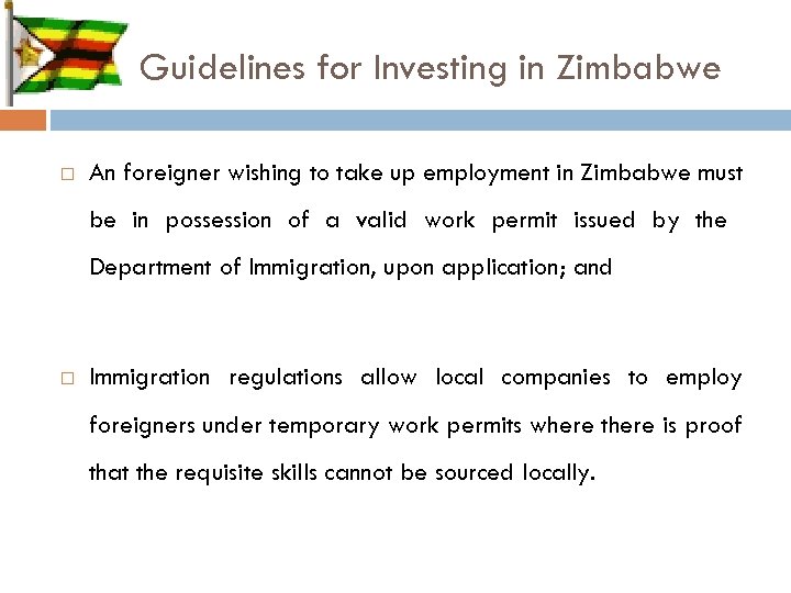 Investing In Zimbabwe Presentation By The Consul General