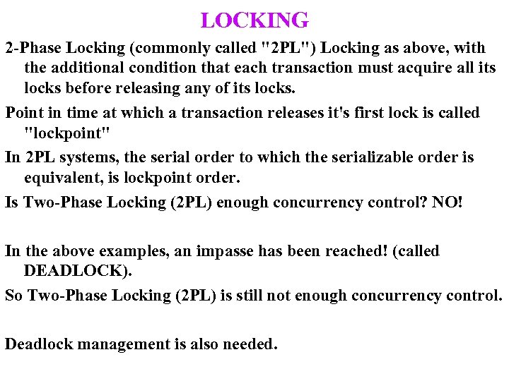 LOCKING 2 -Phase Locking (commonly called 