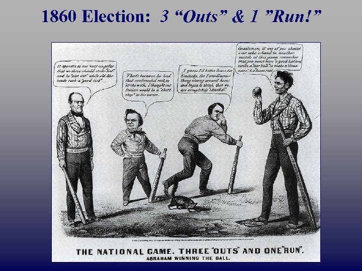 1860 Election: 3 “Outs” & 1 ”Run!” 
