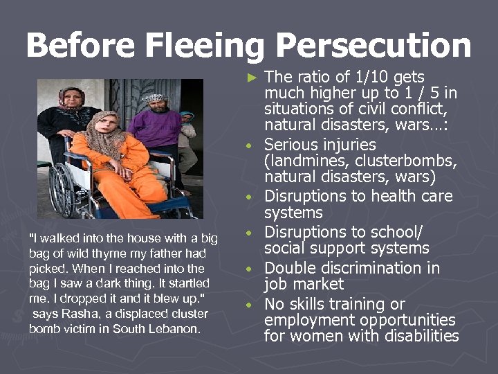 Before Fleeing Persecution ► • • 