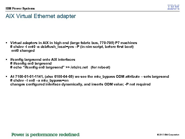 IBM Power Systems AIX Virtual Ethernet adapter § Virtual adapters in AIX in high