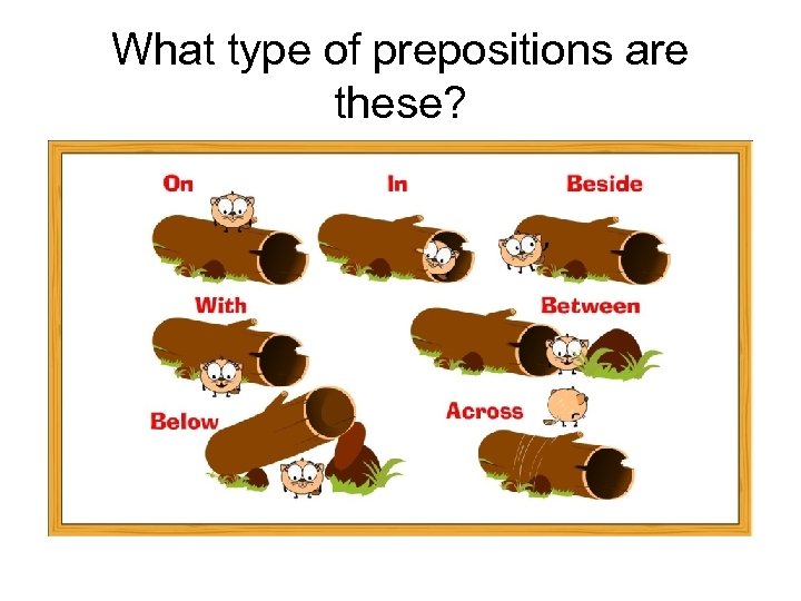 What type of prepositions are these? 