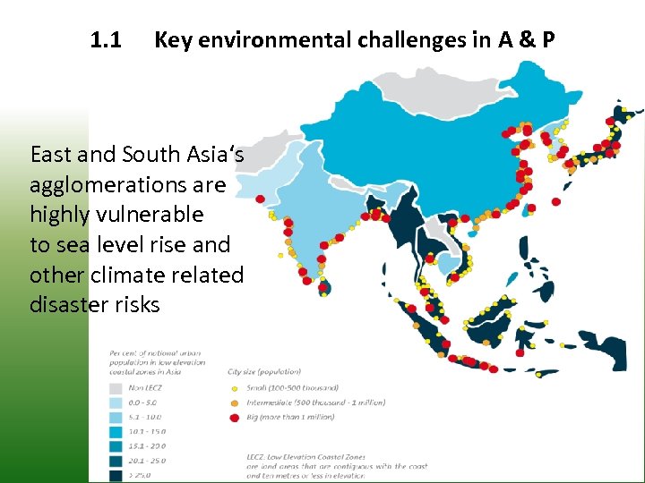 1. 1 Key environmental challenges in A & P East and South Asia‘s agglomerations