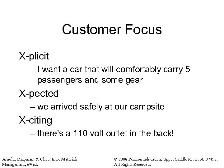 Customer Focus X-plicit – I want a car that will comfortably carry 5 passengers