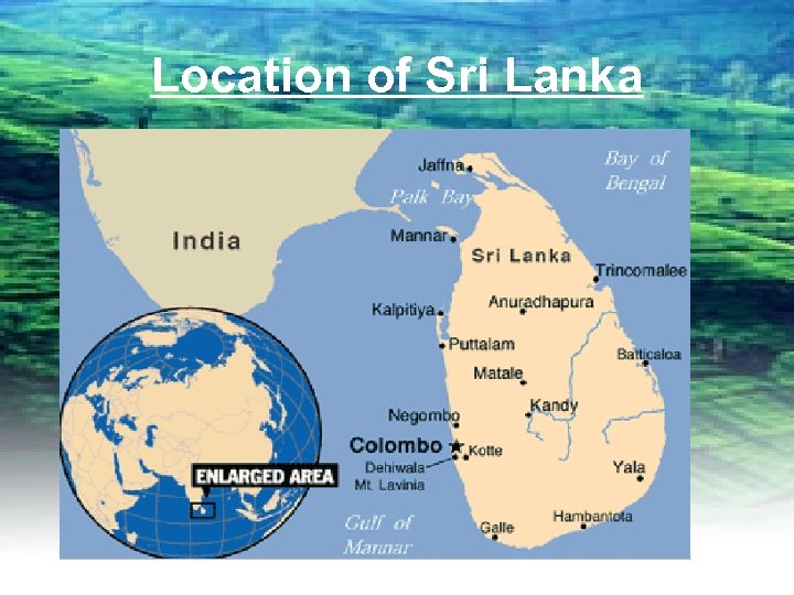 Location of Sri Lanka 