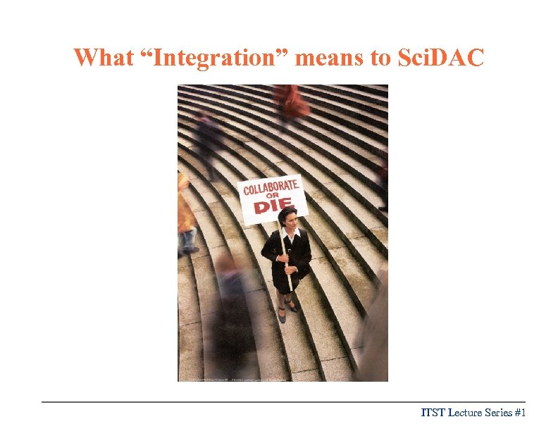 What “Integration” means to Sci. DAC ITST Lecture Series #1 