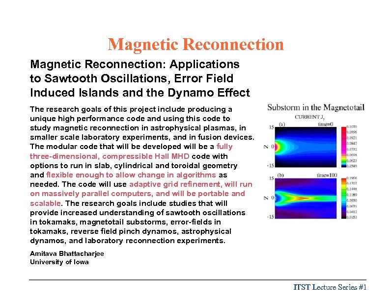 Magnetic Reconnection: Applications to Sawtooth Oscillations, Error Field Induced Islands and the Dynamo Effect