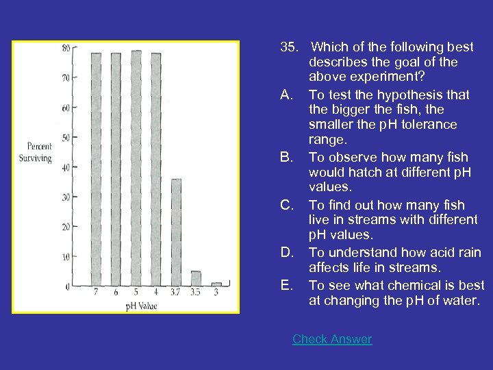 35. Which of the following best describes the goal of the above experiment? A.