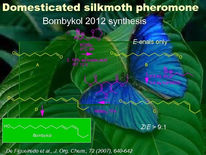 Domesticated silkmoth pheromone Bombykol 2012 synthesis E-enals only Z/E > 9: 1 De Figueiredo