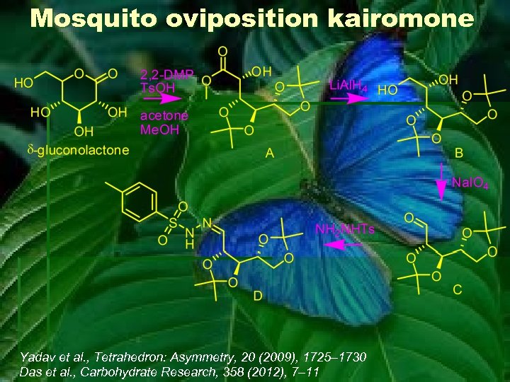 Mosquito oviposition kairomone Yadav et al. , Tetrahedron: Asymmetry, 20 (2009), 1725– 1730 Das