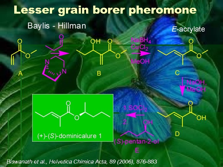 Lesser grain borer pheromone E-acrylate Biswanath et al. , Helvetica Chimica Acta, 89 (2006),